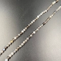 Polished 4mm natural striped agate round beads for DIY jewelry making in multi-color - Grey Agate