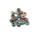 Abacus-shaped 4mm large hole Indian agate beads in assorted natural colors for DIY jewelry - 1 Piece / India Agate