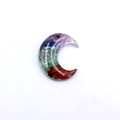 Pendentif d'énergie Orgone en forme de lune avec sept pierres de chakra naturelles - Lune (Sac OPP)