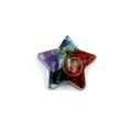Orgonite en forme d'étoile avec pierres naturelles colorées et spirale en cuivre - Étoile (Sac OPP)