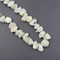 Irregular light green fluorite raw stone beads strung for natural jewelry DIY - Prehnite