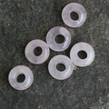 Lot de 6 perles beignets en quartz rose naturel avec grand trou pour bijoux DIY - Quartz Rose 1PC