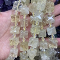 Perline irregolari in fluorite gialla a forma di stella per creazioni di gioielli - Citrino