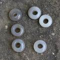 Lot de 6 perles abaque en agate naturelle blanc et lavande pour la création de bijoux DIY - Agate Grise 1PC