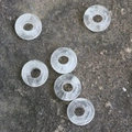 Perles donut en cristal naturel translucide 6x12mm avec de grands trous pour bijoux - Quartz Clair 1PC