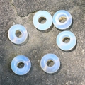 6 perles d'opalite laiteuse avec grand trou de 5mm pour tissage de bracelet DIY - Opale Synthétique (1Pc)