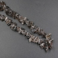 Irregular natural smoky quartz beads with translucent brown finish and ice crack texture - Smoky Quartz