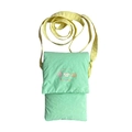 Sac bandoulière vert menthe rembourré avec animaux mignons et sangle jaune - friends Animaux / Jaune & Vert
