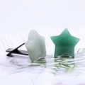 Clip per bocchette auto in avventurina verde a forma di stella in pietra naturale - Avventurina Verde