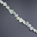 Natürliche grüne Fluorit-Kristallperlen mit unregelmäßiger Oberfläche für DIY-Schmuck - Vertikal Gebohrter Rohstein / Prehnit