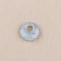 Ciondolo donut in agata bianca naturale con inclusioni nere per gioielli fai-da-te - Labradorite