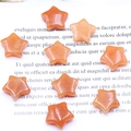 Sternförmige polierte orangefarbene Aventurin-Kristallsteine für DIY-Schmuck - Roter Aventurin