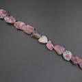 Unregelmäßige Rubellit-Rohsteinperlen in Rosa- und Lilatönen für DIY-Schmuck - Vertikal Gebohrter Rohstein / Turmalin