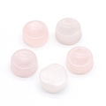 Pietre di quarzo rosa semisferiche lucide per massaggi o artigianato, rosa chiaro - Quarzo rosa