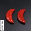 Pierres de lune en jaspe rouge poli avec motifs naturels sombres et finition lisse - Jaspe Rouge