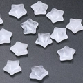Mini 15mm weißer Naturkristall Stern Schnitzerei für DIY Schmuck und Handydekor - Weiß Kristall