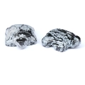 Schneeflocken-Obsidian Schildkrötenfigur mit natürlicher schwarz-weißer Steintextur - Schneeflocken-Obsidian
