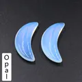 Pierres de lune en opalite polie blanc laiteux pour la lithothérapie et décoration - Opale