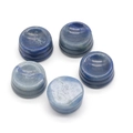 Set of 5 blue natural stone display stands for crystal spheres and mineral eggs - Blue Aventurine