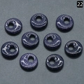 Perle tonde piatte in pietra focaia blu con effetto stellato per gioielli fai da te - Pietra stellaria (Sintetico)