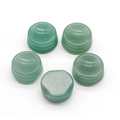Set of 5 green jade crystal ball stands with elegant stepped design for sphere display - Green Aventurine