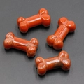 Mini huesos de jaspe rojo, tallas de piedra natural con acabado pulido suave - Jaspe Rojo