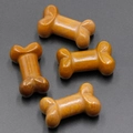 Polished natural yellow jasper crystal carved in small bone shapes for DIY jewelry making - Yellow Jasper