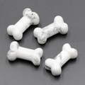 35mm bone-shaped white howlite crystal stone ornaments with natural grey marble textures - Howlite