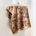 Bufanda de invierno de cachemira con estampado de paisajes, chal beige con flecos - 185*67cm / Ámbar