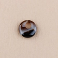 Ciondolo ad anello in agata naturale lucida con motivi a strisce bianche e nere per gioielli - Agata nera