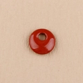 Ciondolo in pietra di diaspro rosso lucido con venature naturali e foro per gioielli DIY - Diaspro Rosso