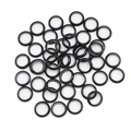 Bulk set of smooth black agate crystal stone rings with a glossy polished finish - 18-20mm Inner Diameter / Obsidian (1pc)