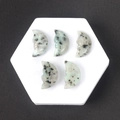 Green natural crystal moon faces carved stones set of five pieces for DIY decor - Spotted Blue Stone (Single Piece)