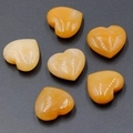 Pietre di corniola gialla naturale lucida a forma di cuore per ornamenti fai-da-te - Giada Gialla