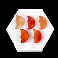 Red carnelian crescent moon stone carvings with human face detail for DIY jewelry - Red Agate (Single Piece)