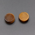 Polished tiger eye stone button discs with natural brown chatoyancy texture - Tiger Eye (1Pc)