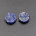 Flat round blue sodalite natural stone cabochons for DIY jewelry making - Sodalite 1pc