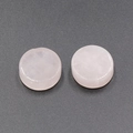 Two round pink quartz stone discs with natural textures and flat bottom cut - Rose Quartz 1PC