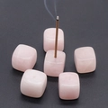 Set of 6 rose quartz cube incense holders with polished surface and central hole - Rose Quartz