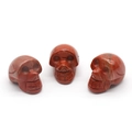 Handcrafted 1-inch red jasper crystal skull carvings for Halloween gothic home decor - Red Jasper