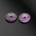 Natural purple amethyst gemstone donut spacers for DIY necklaces and jewelry making - Amethyst