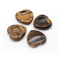 Set di quattro pietre del pollice a forma di cuore in occhio di tigre lucido da 40 mm - Occhio di tigre