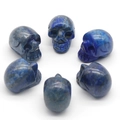 Lapis lazuli crystal skull carvings set for Halloween decoration in deep blue stone - Lapis Lazuli