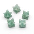 Set di cinque pietre Merkaba in avventurina verde naturale con finitura lucidata - Avventurina Verde