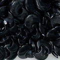 Polierte schwarze Obsidian-Halbmondsteine für Heimdekoration und Kristall-Sammlungen - Obsidian