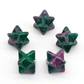 Green and purple Ruby in Zoisite natural crystal Merkaba star energy stone group - Ruby Zoisite