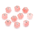 Lot de 10 pendentifs en cristal rose en forme d'étoile avec bélières pour bijoux DIY - Rouge Pastèque (Synthétique)
