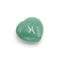 Pierre de cœur en agate naturelle verte polie avec finition lisse et brillante - Aventurine Verte