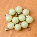 14mm round green aventurine crystal ball pendant with a silver metal clasp - Luminous Stone