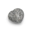 Heart-shaped natural granite stone with polished grey and black spotted texture - Granite